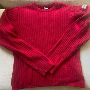 The North Face Women's Red Ribbed Wool Sweater